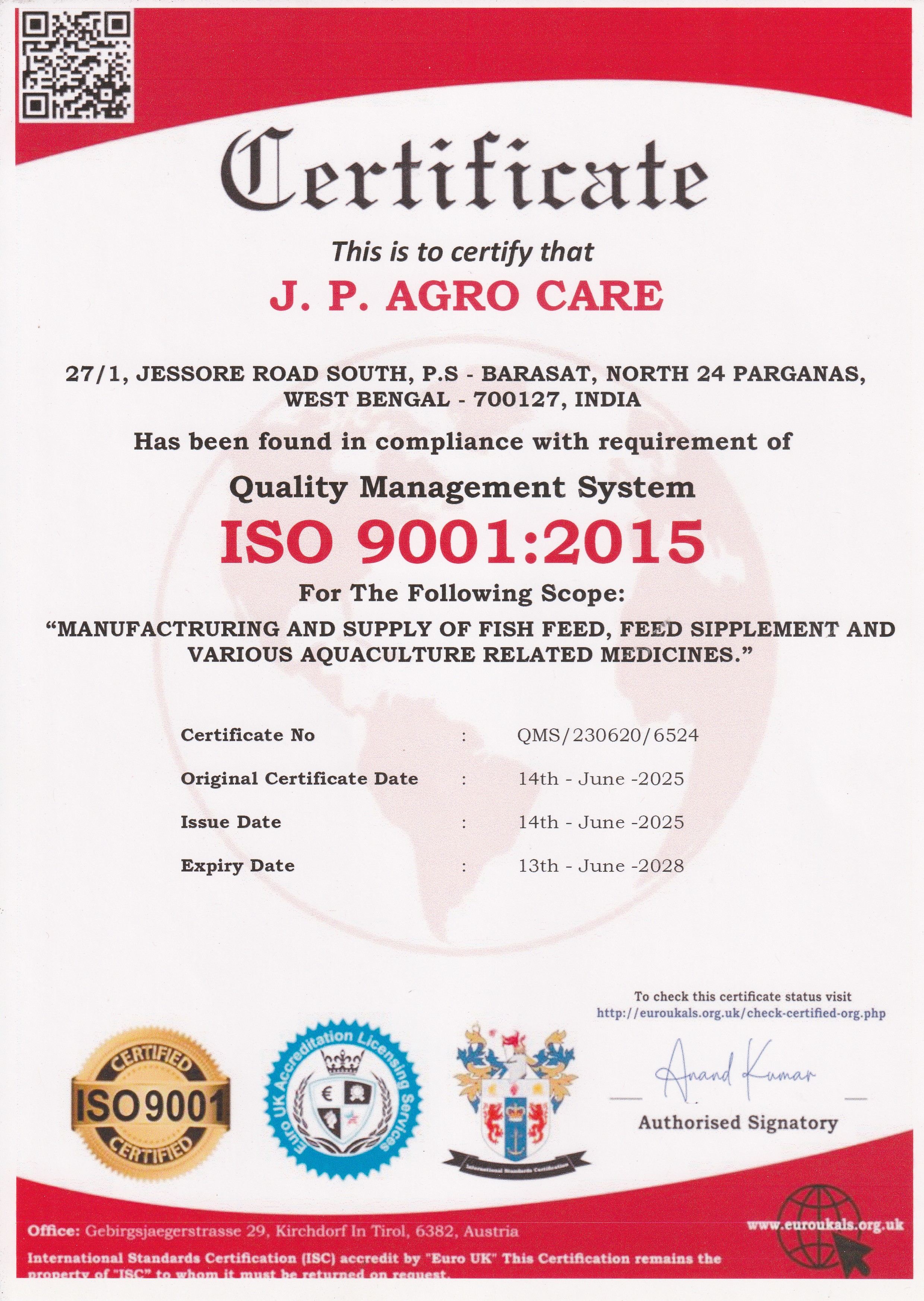 Certificate